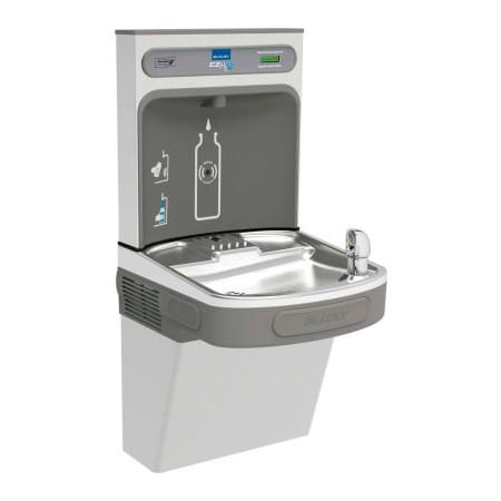Elkay Elkay EZH2O Water Bottle Refilling Station W/Single ADA EZ Cooler, Refrig, VR Bubbler, SS EZS8WSVRSK
